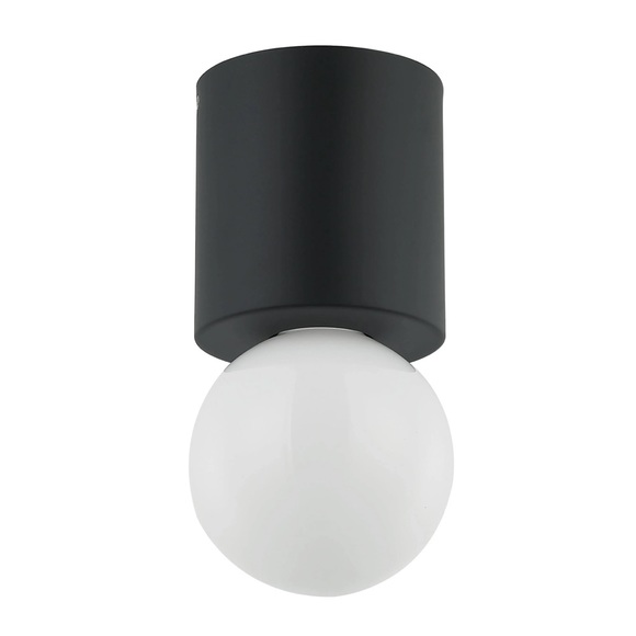 Dainolite TRN-51FH Theron 5"W Flush Mount Globe Ceiling Fixture - Black - Picture 1 of 2
